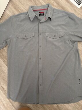 Karbon Men's Casual Button-Down Shirt - Gray